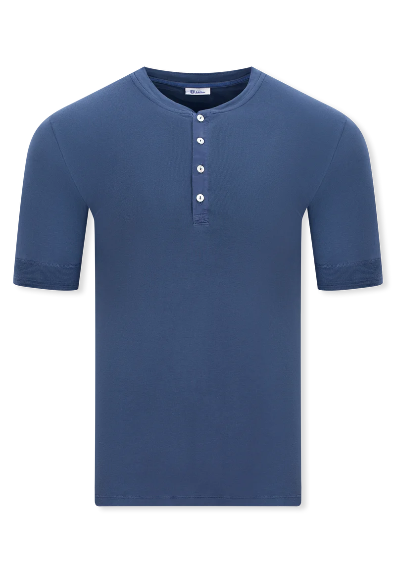 Henley T-Shirt Blau - Revival Karl-Heinz