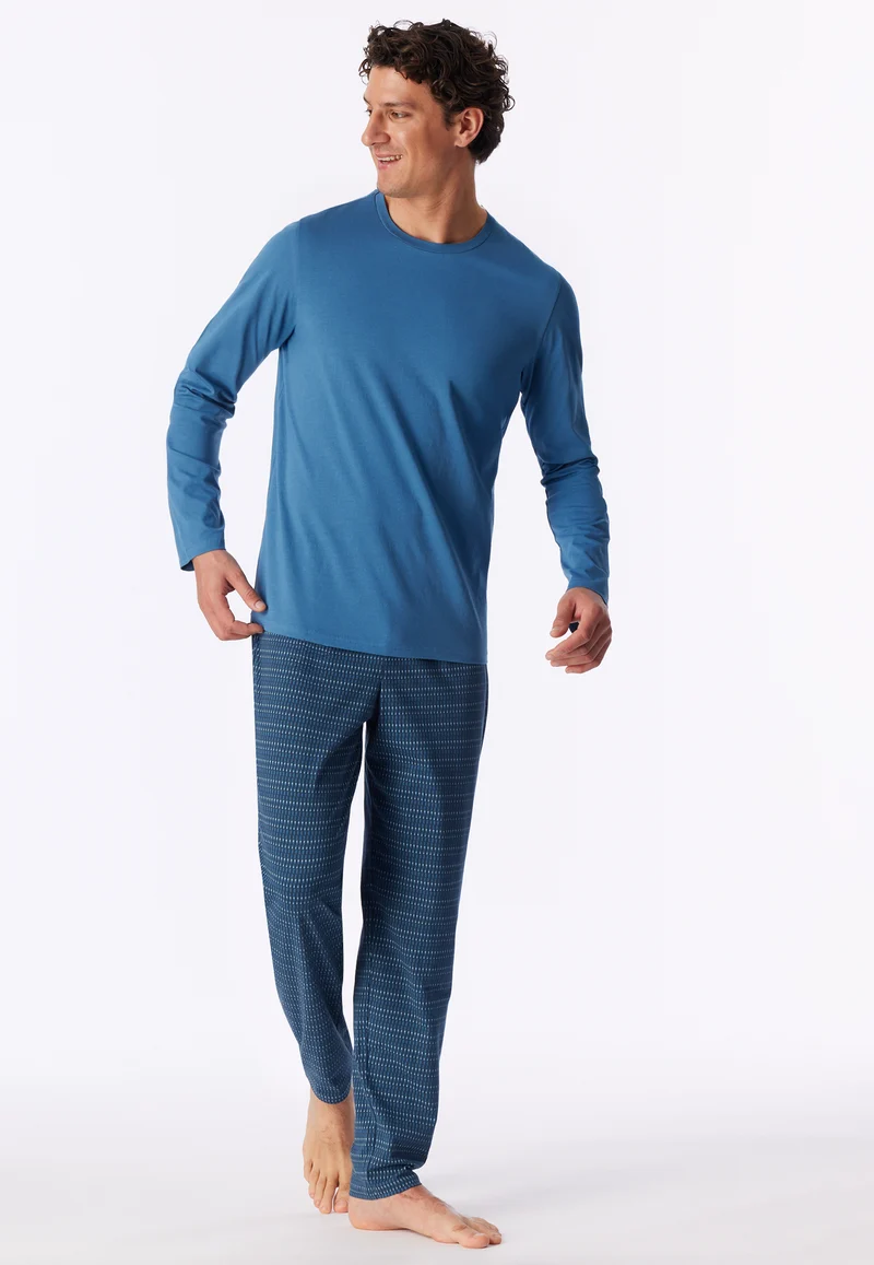 Schlafanzug Blau gemustert - Casual Essentials