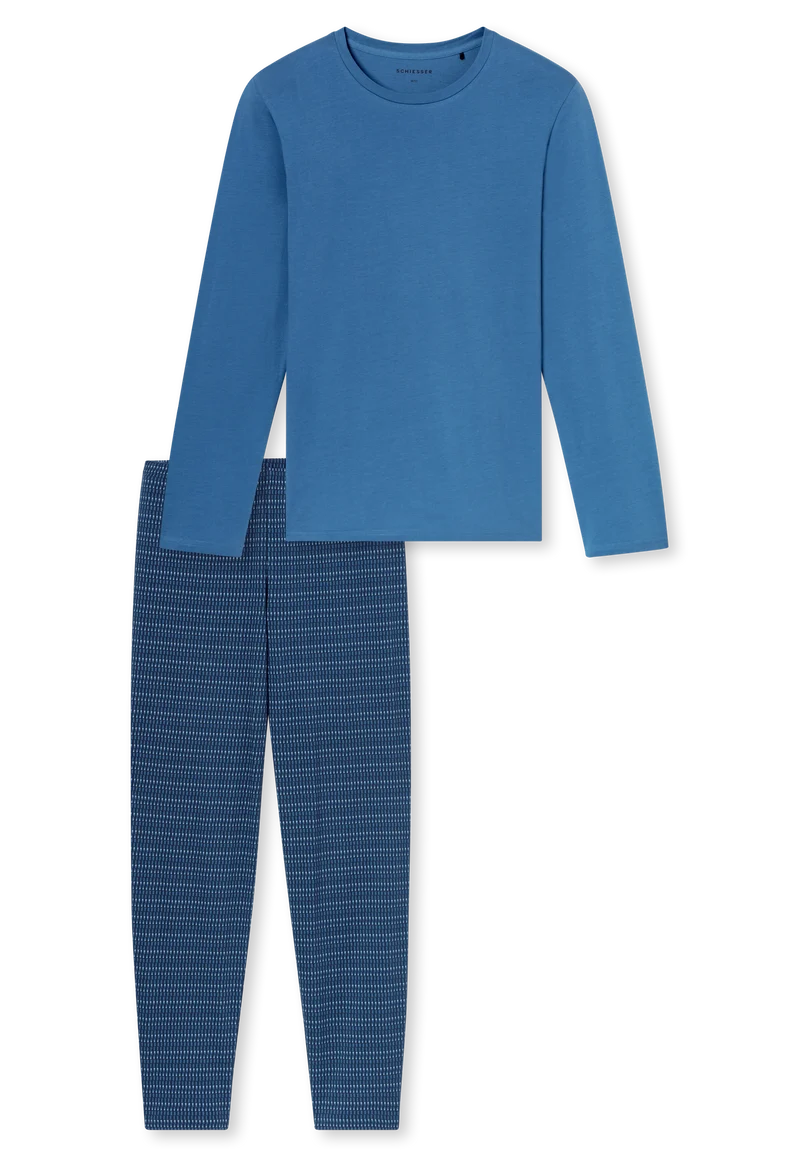 Schlafanzug Blau gemustert - Casual Essentials