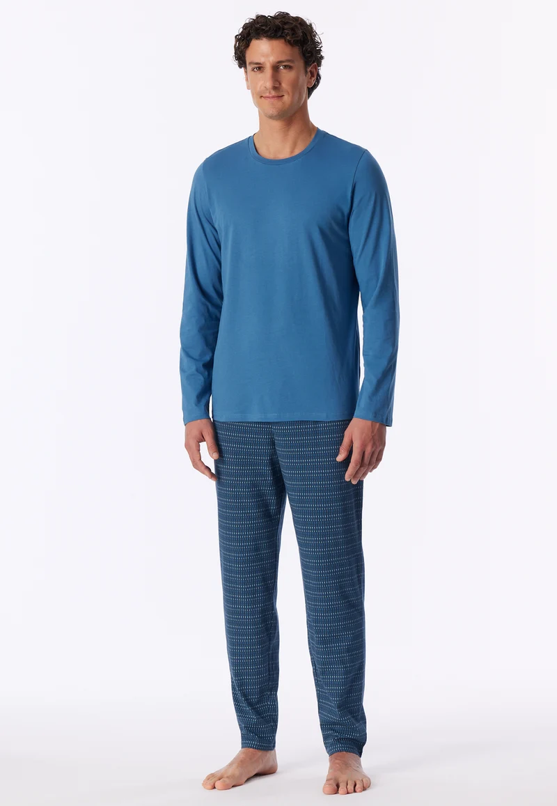 Schlafanzug Blau gemustert - Casual Essentials
