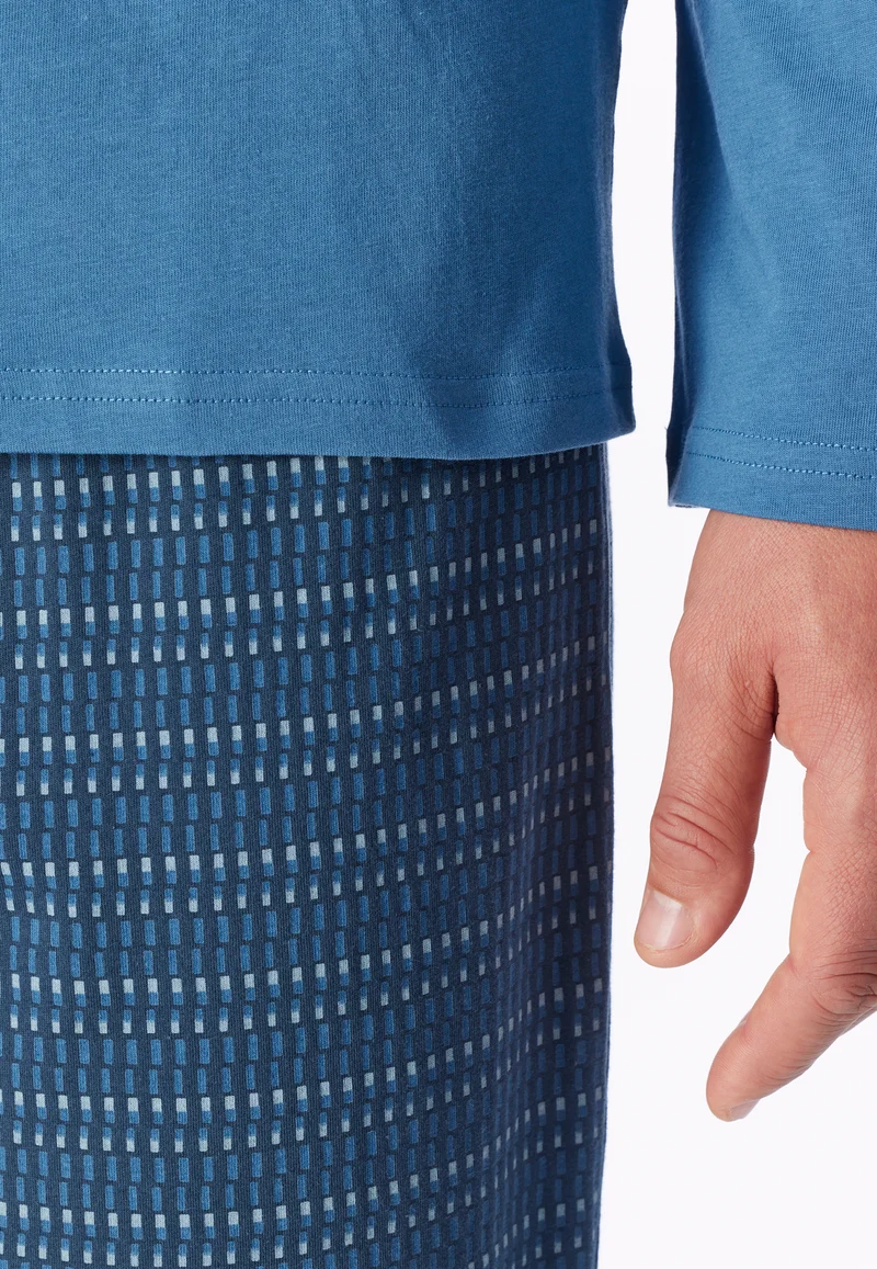 Schlafanzug Blau gemustert - Casual Essentials