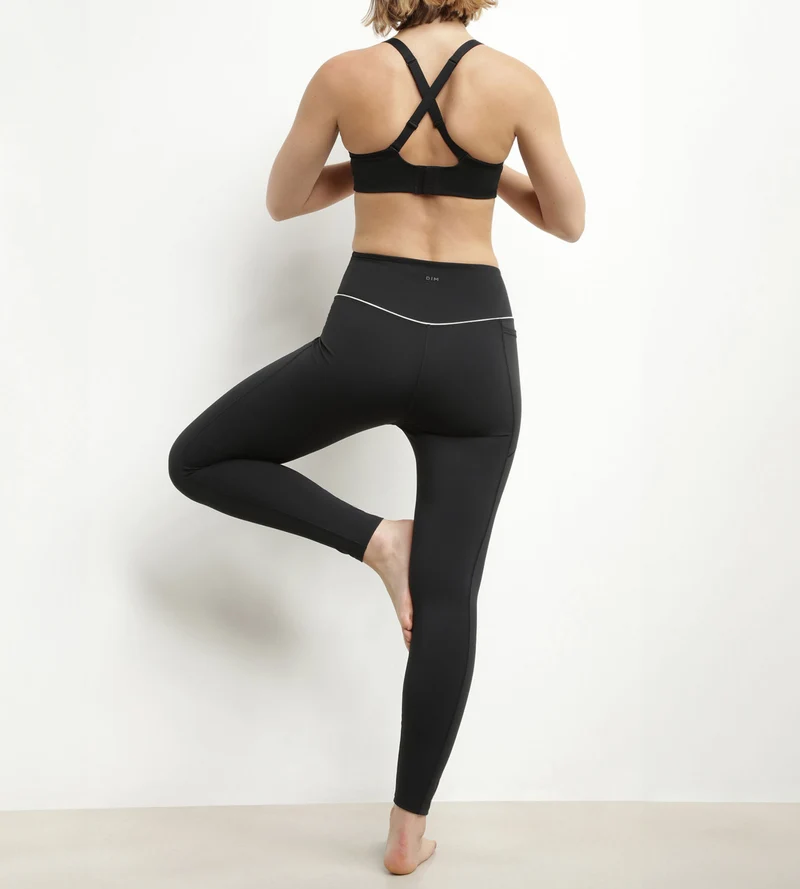 Legging de sport femme en microfibre sculptante noire Dim Move