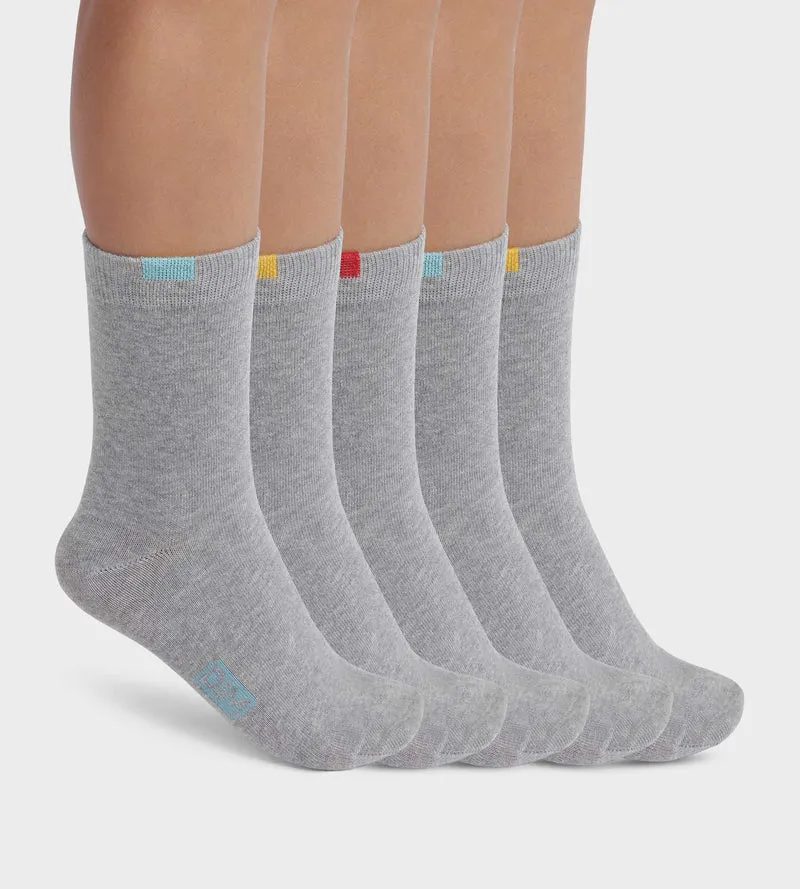 Lot de 5 paires de chaussettes enfant en coton Gris Chiné EcoDim