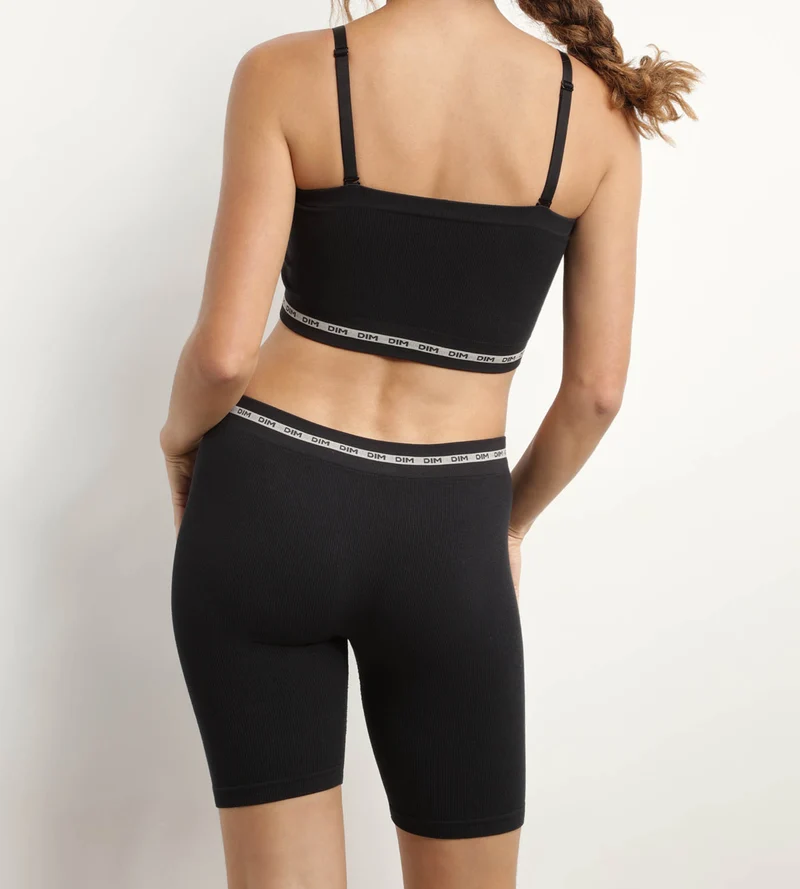Soutien-gorge bandeau en modal polyamide Noir sans armature Dim Icons Seamless