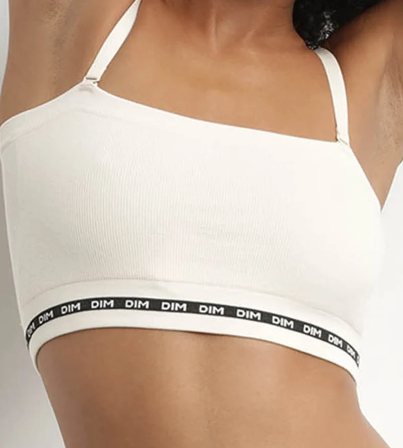 Soutien-gorge bandeau en modal polyamide Beige sans armature Dim Icons Seamless