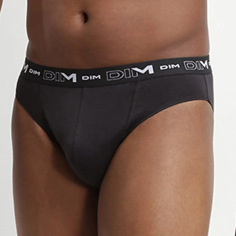 Lot de 3 slips noir Homme en coton stretch