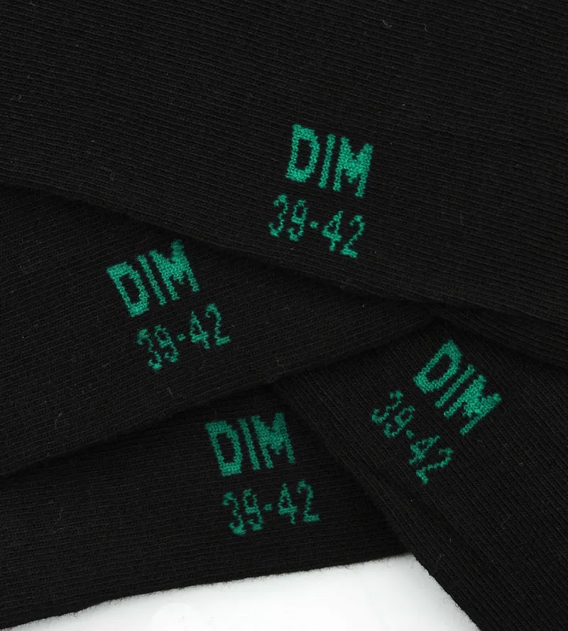 Lot de 2 paires de socquettes homme en coton bio Noir Dim Good