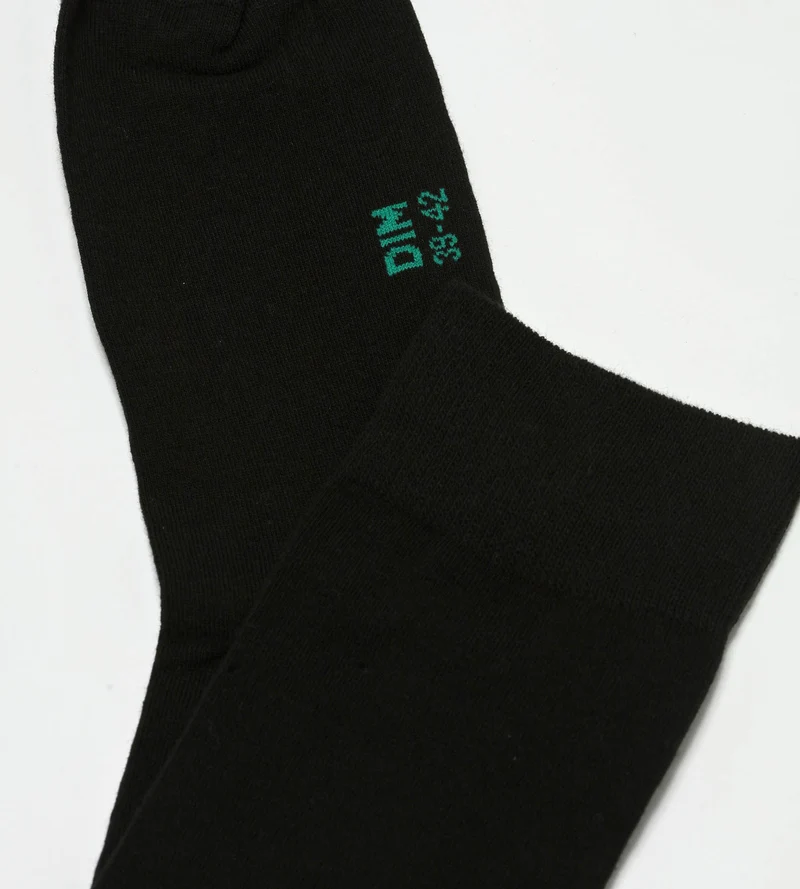 Lot de 2 paires de chaussettes homme en coton bio Noir Dim Good