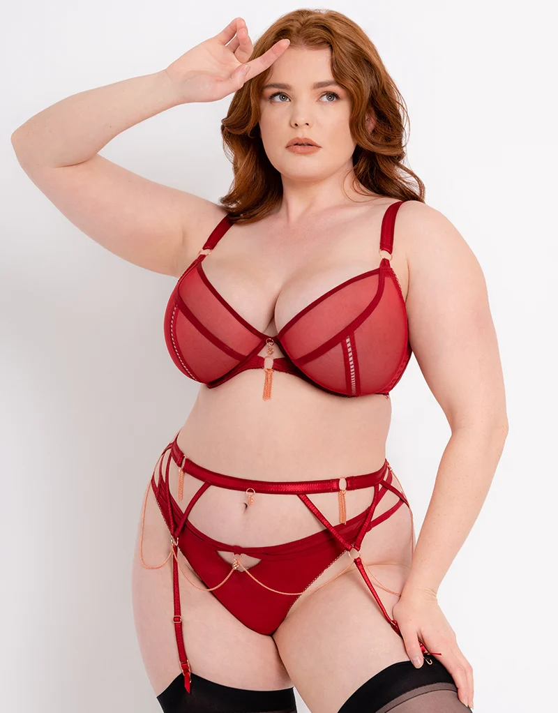 Scantilly Unchained Plunge Bra Deep Red