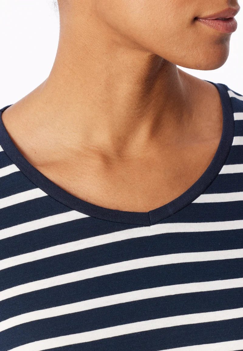 Schlafanzug Dunkelblau gestreift - Casual Essentials