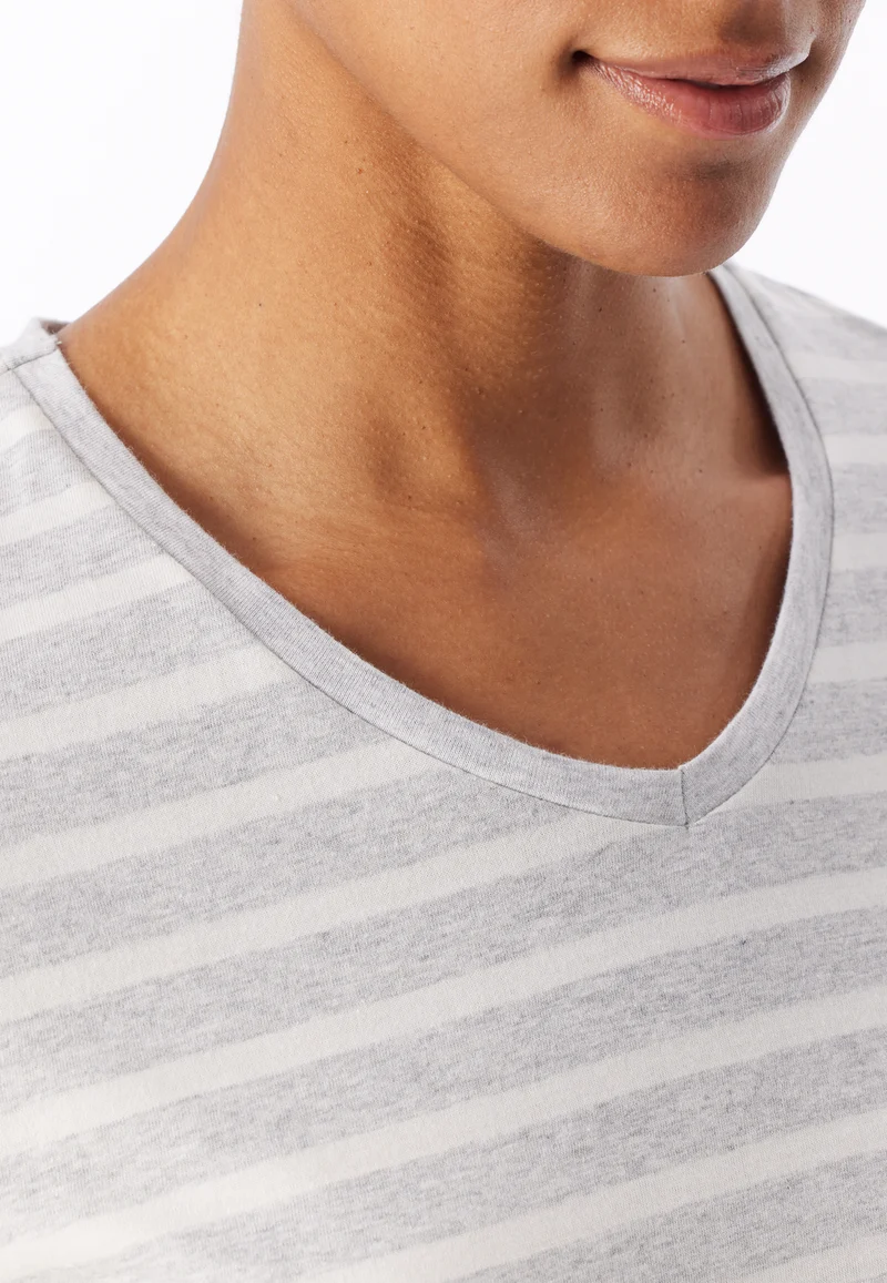 Schlafanzug Grau gestreift - Casual Essentials
