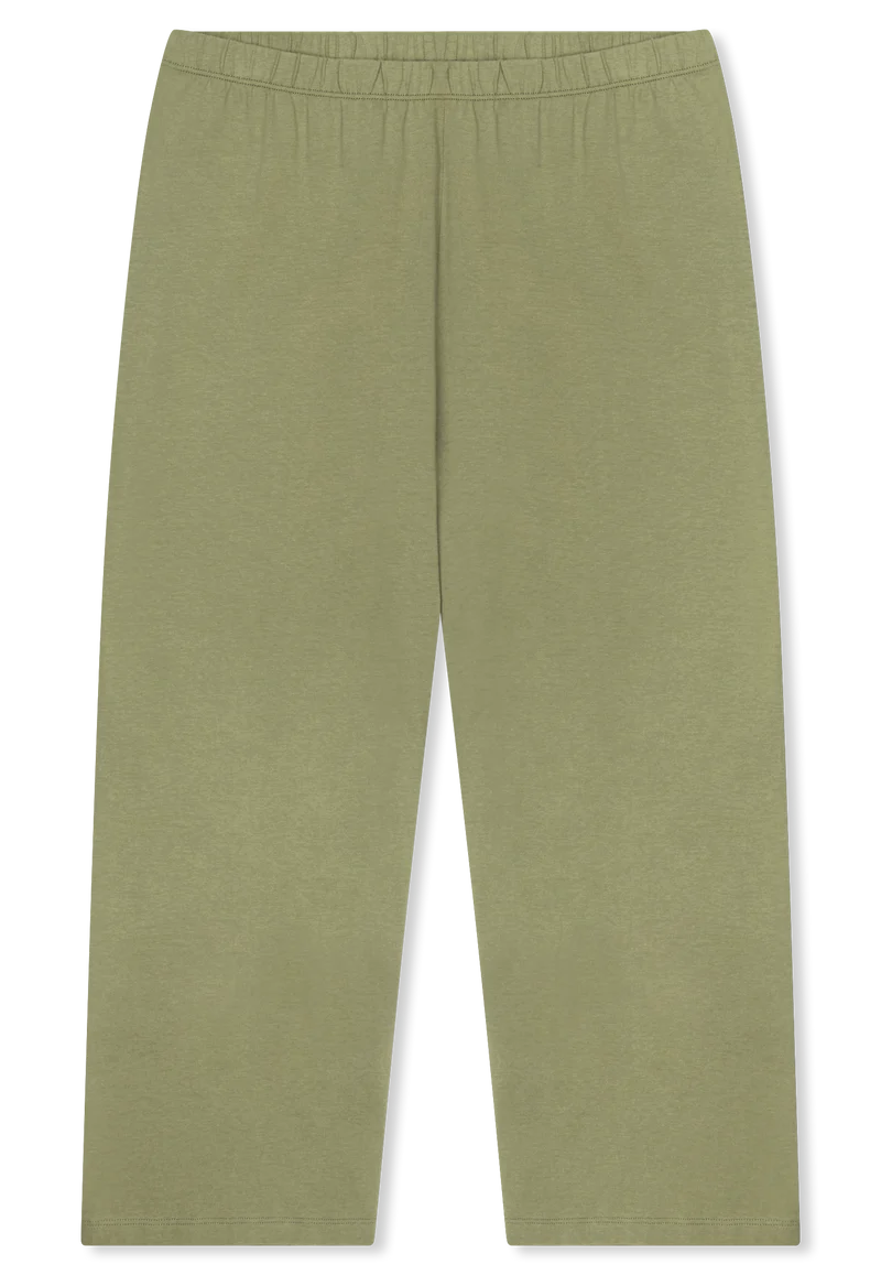 Schlafanzug 3/4-lang Oliv gemustert - Comfort Essentials