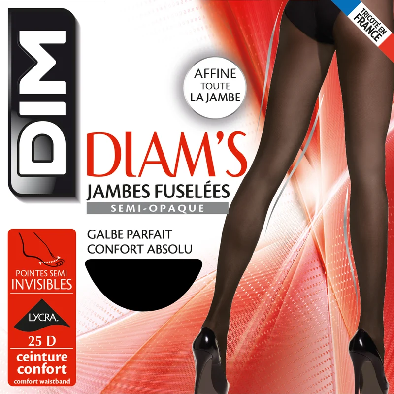Collant noir Diam's Jambes fuselées 25D