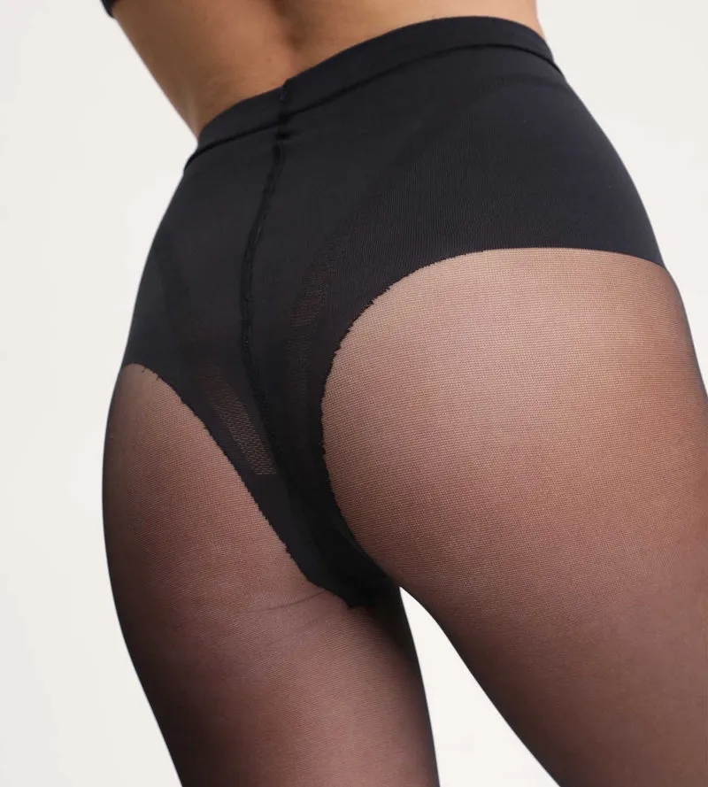 Collant noir Diam's Ventre Plat 25D