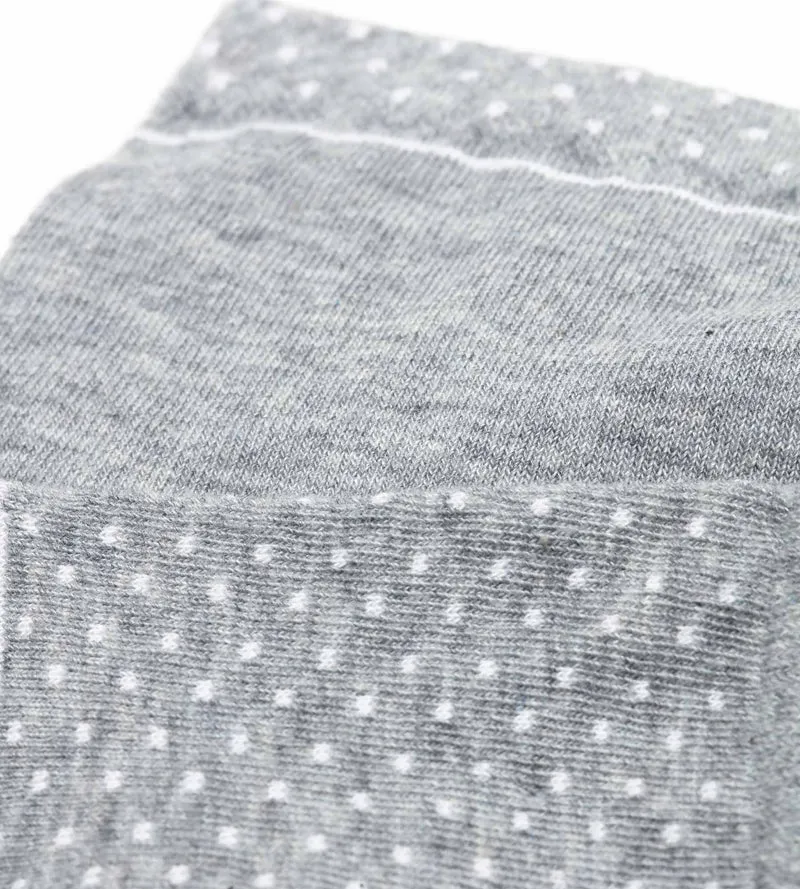 Lot de 2 paires de chaussettes femme en coton bio à pois Gris Dim Good