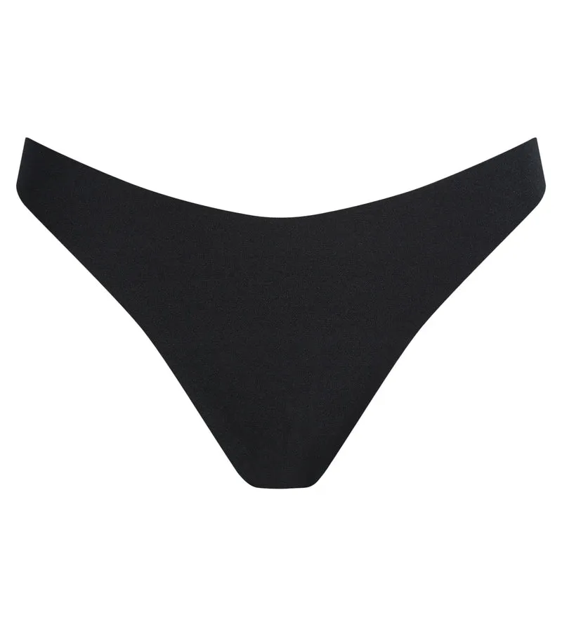 String noir en microfibre sans couture Dim No Show Invisible