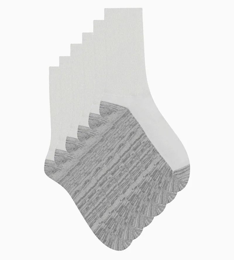 Lot de 3 paires de chaussettes homme en coton Blanc Gris EcoDim Sport