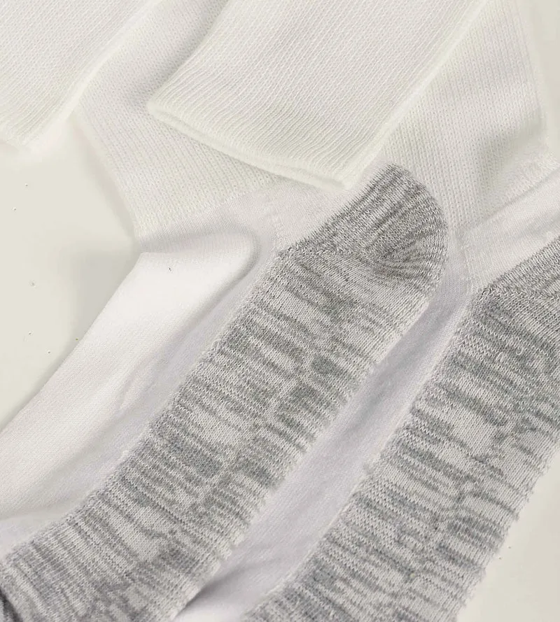 Lot de 3 paires de chaussettes homme en coton Blanc Gris EcoDim Sport