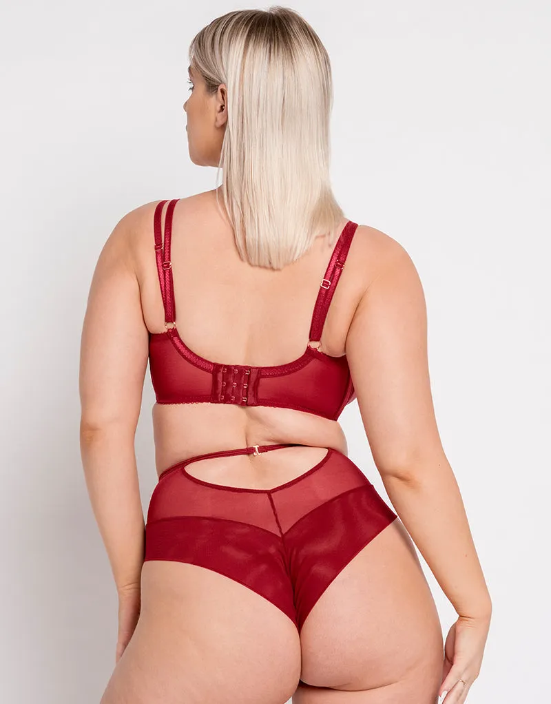 Scantilly Fallen Angel Balcony Bra Garnet Red