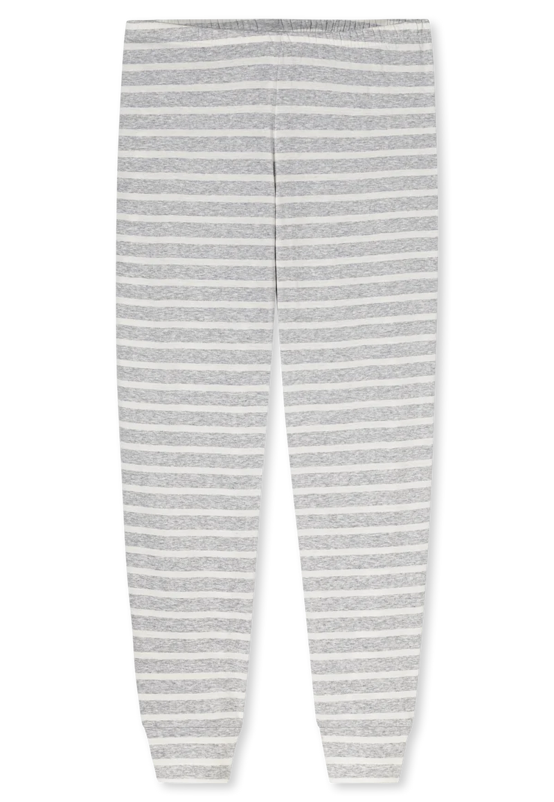 Schlafanzug mit Bündchen Grau gestreift - Casual Essentials