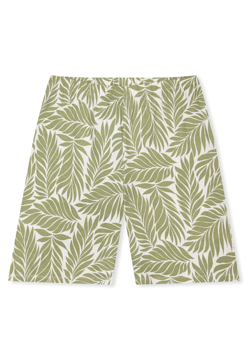 Schlafanzug kurz Khaki/Weiss gemustert - Comfort Essentials