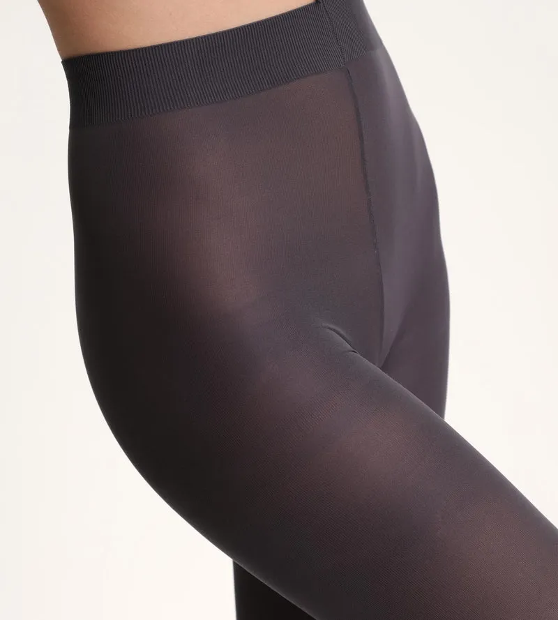 Collant gris charbon opaque veloulé Style 50D