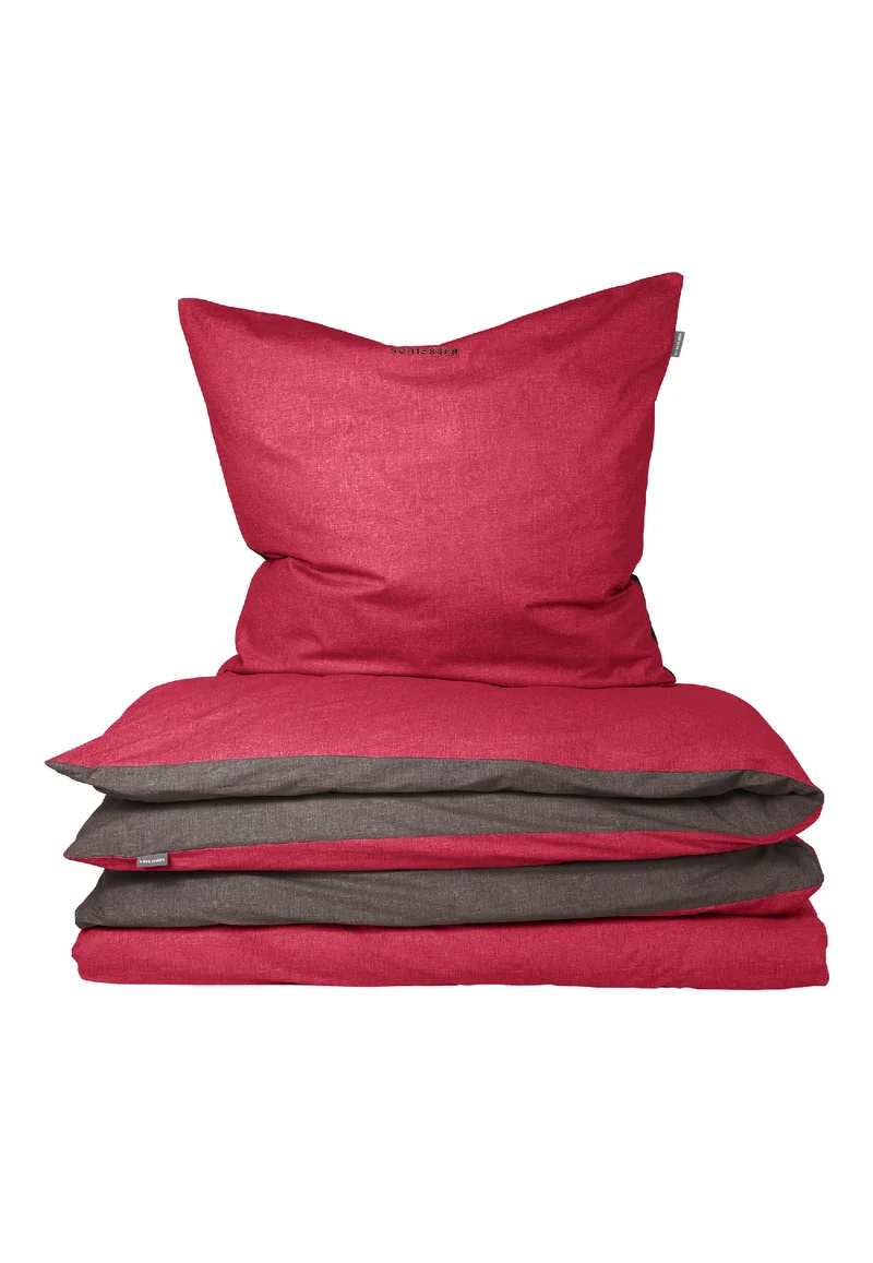 Bettwäscheset 2-teilig Rot/Anthrazit- SCHIESSER Home