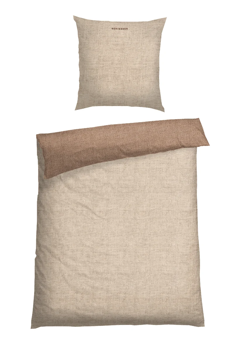 Bettwäscheset 2-teilig Beige/Braun - SCHIESSER Home