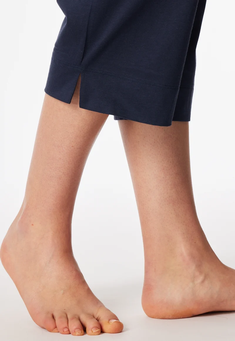 Schlafanzug 3/4-lang Dunklblau gemustert - Comfort Nightwear