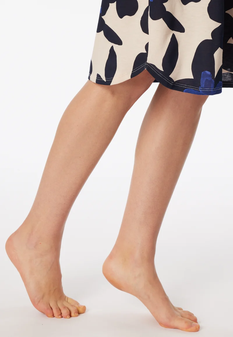 Nachthemd 3/4-lang Soft Beige gemustert - Comfort Nightwear
