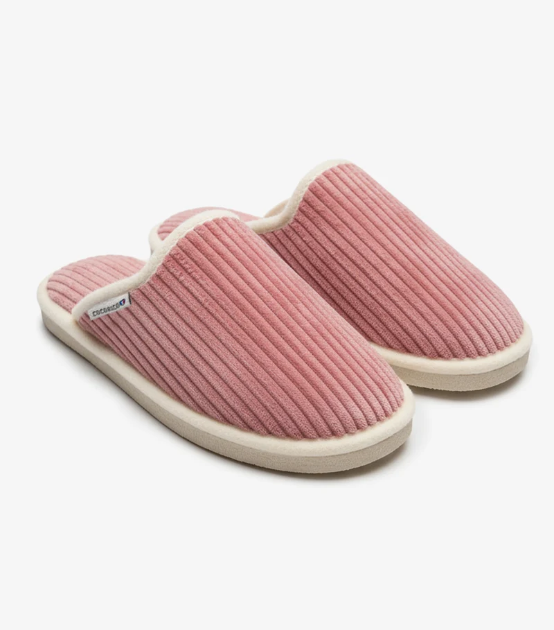 Mules Velours Homme Rose