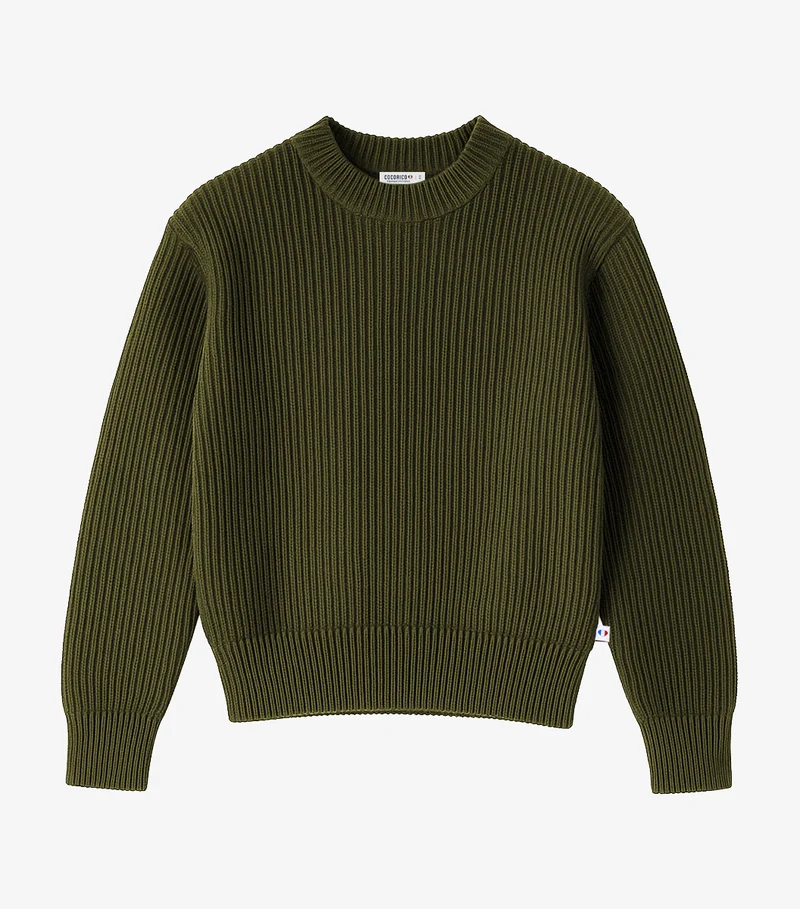 Pull Femme Laine Kaki - Margaux