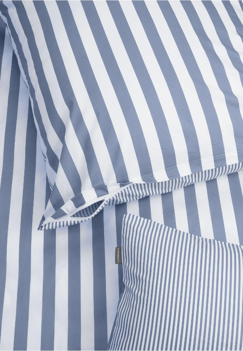 Bettwäscheset 2-teilig Blau/Weiss gestreift - SCHIESSER Home