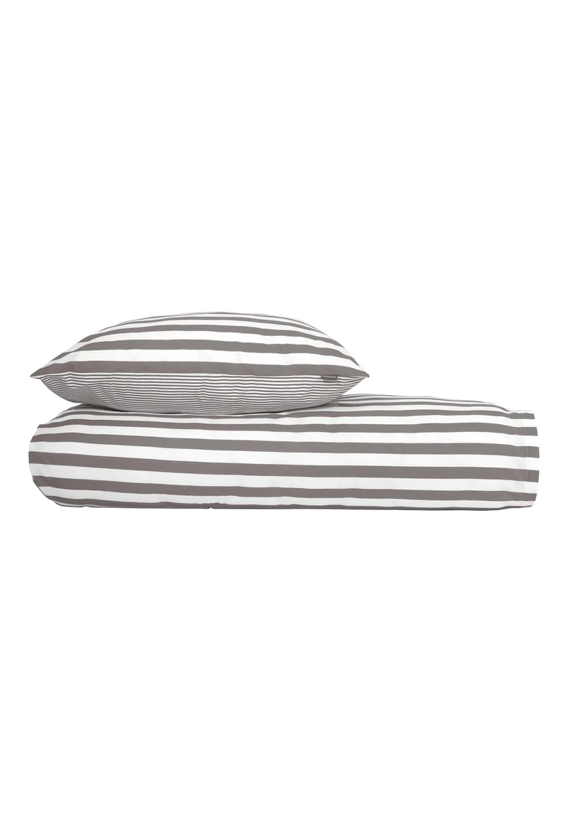 Bettwäscheset 2-teilig Grau/Weiss gestreift - SCHIESSER Home