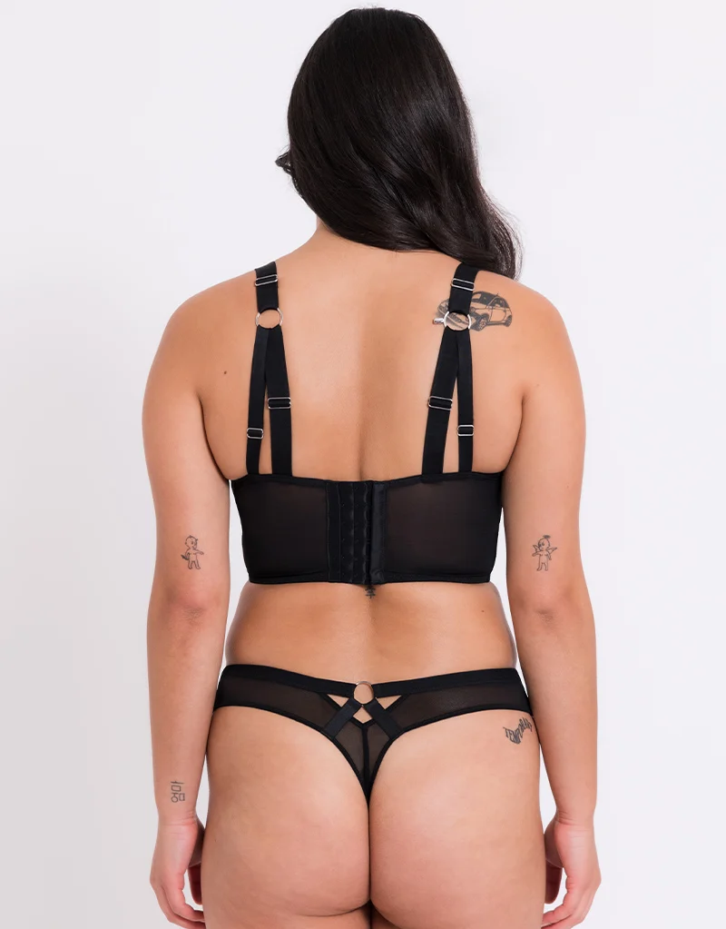 Curvy Kate Non-Stop Thong Black/Pink