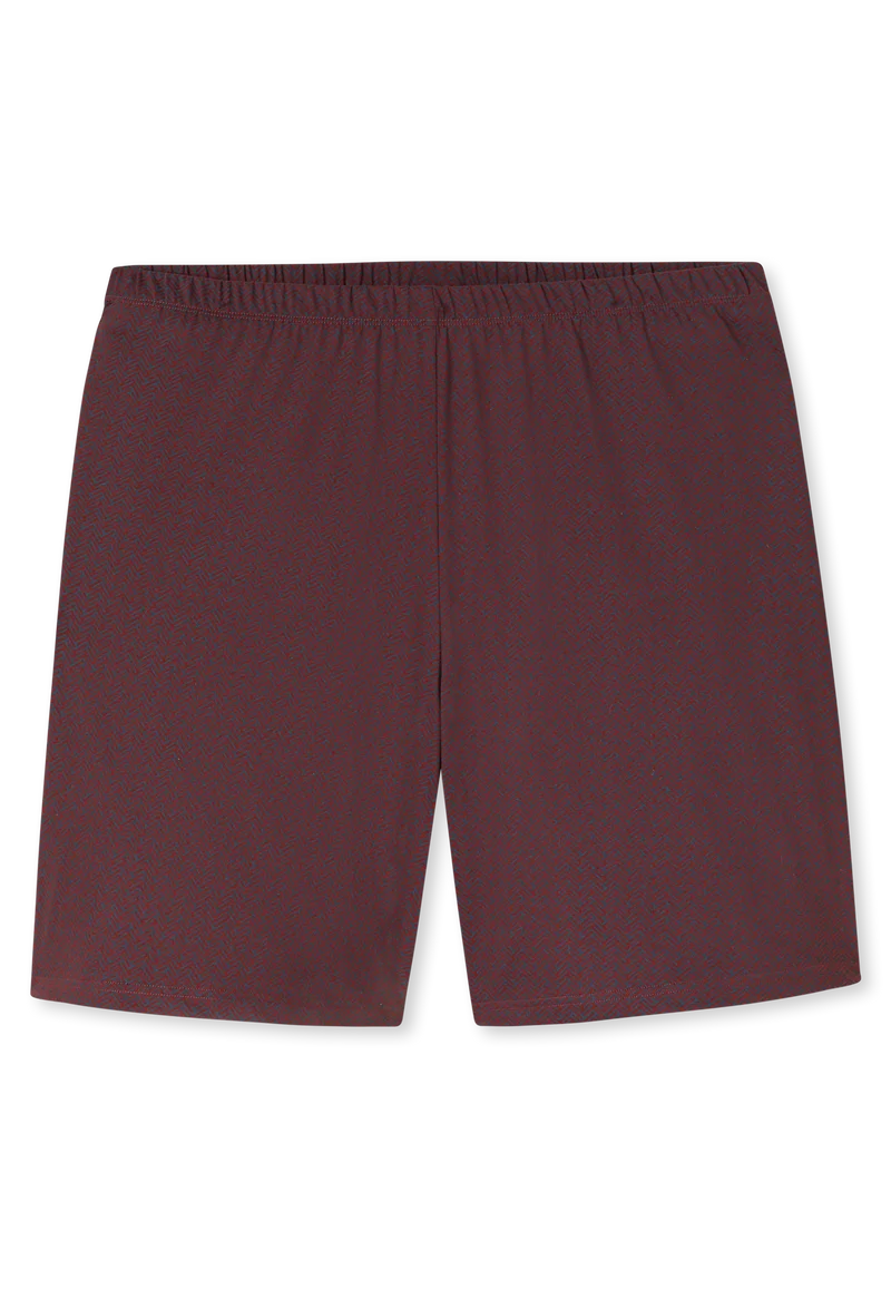Schlafanzug kurz Bordeaux gemustert - Comfort Essentials