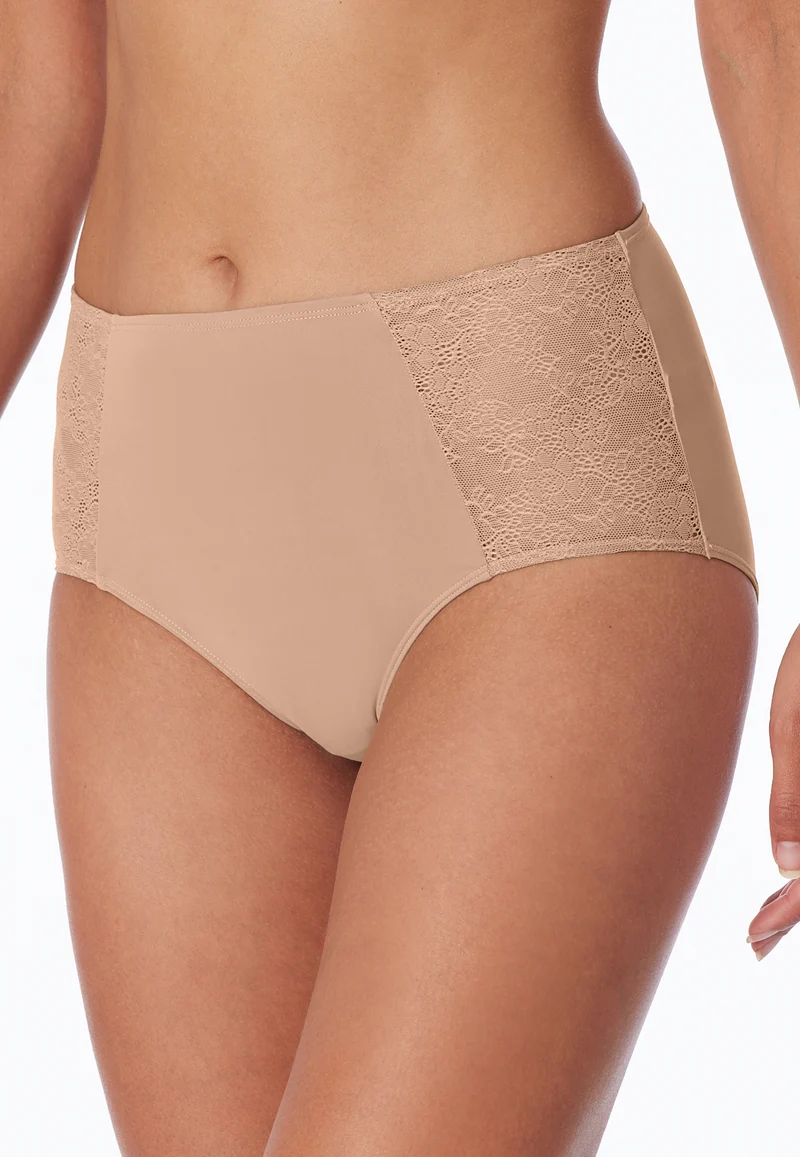 High Waist Slip mit Spitze Beige - Air
