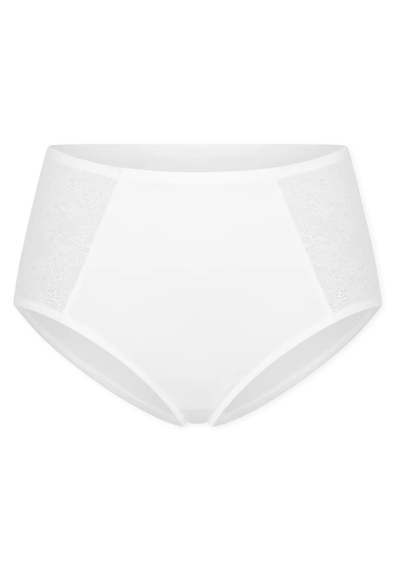 High Waist Slip mit Spitze Weiss - Air