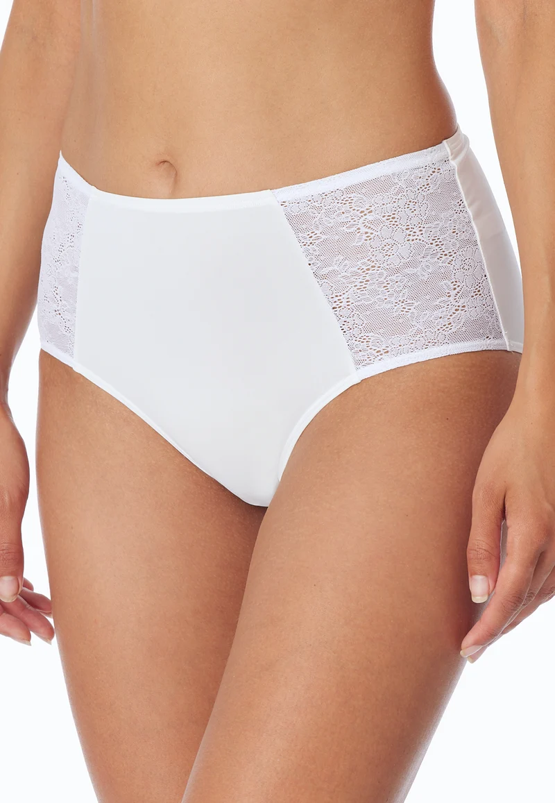 High Waist Slip mit Spitze Weiss - Air