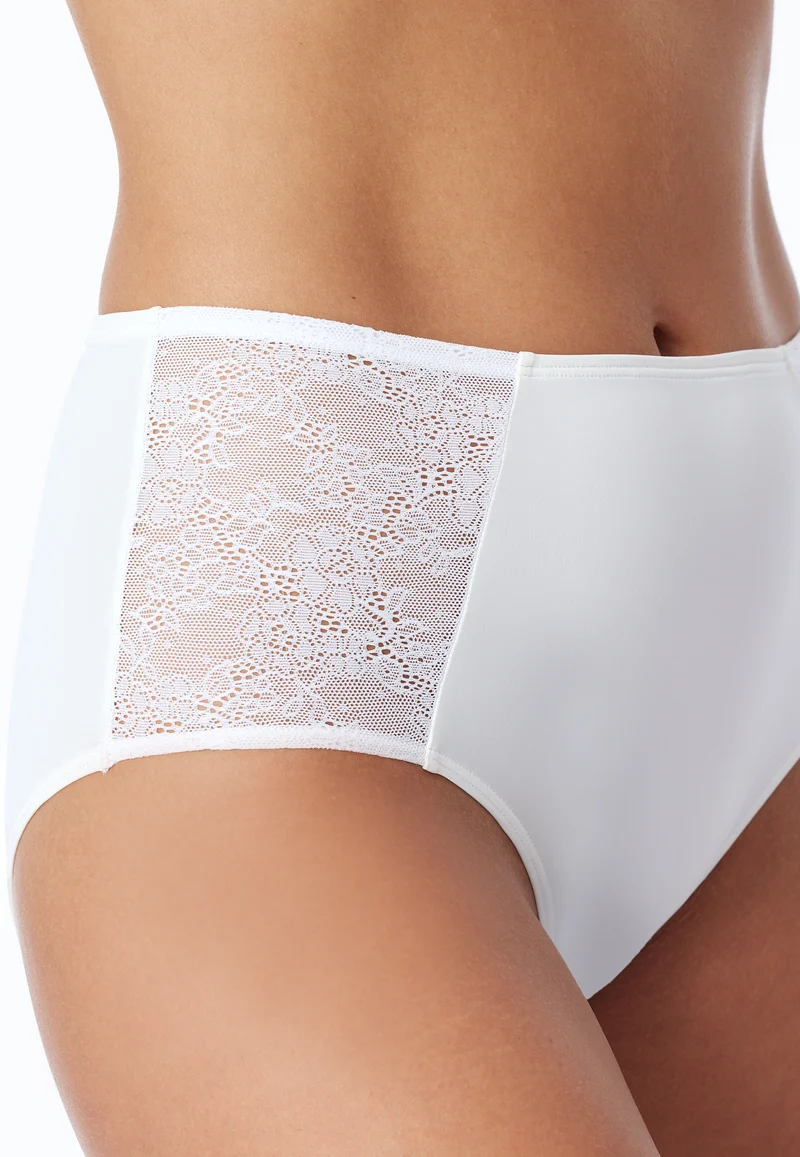 High Waist Slip mit Spitze Weiss - Air