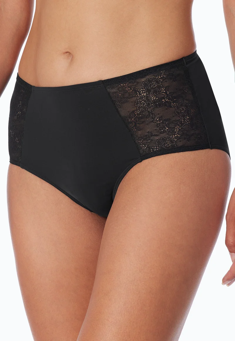 High Waist Slip mit Spitze Schwarz - Air