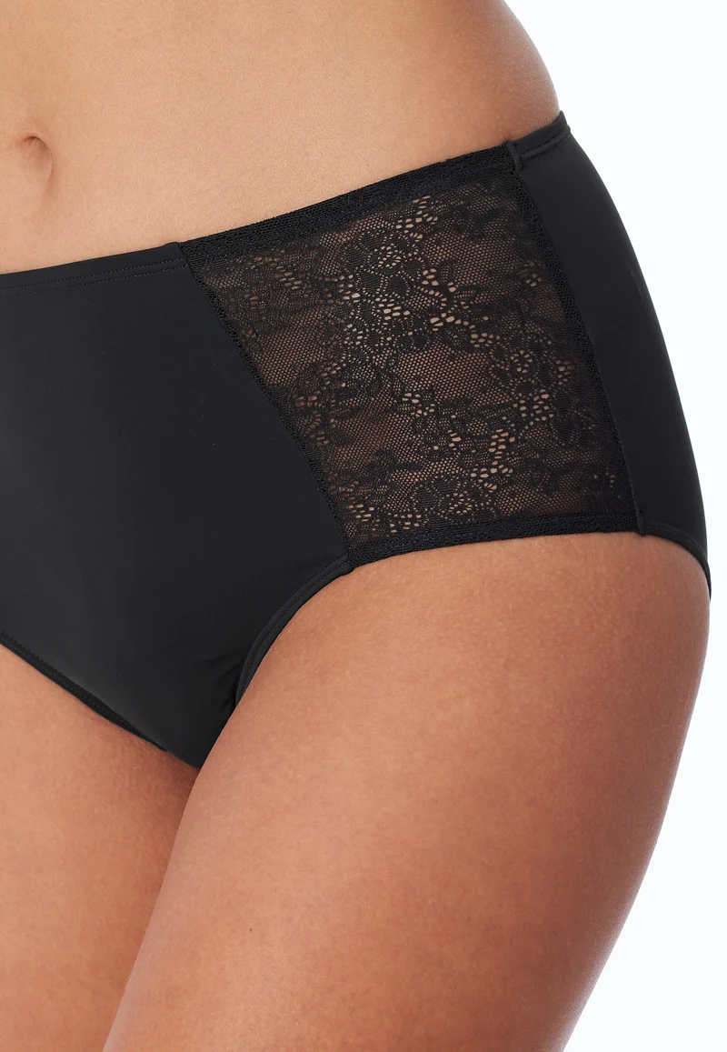 High Waist Slip mit Spitze Schwarz - Air