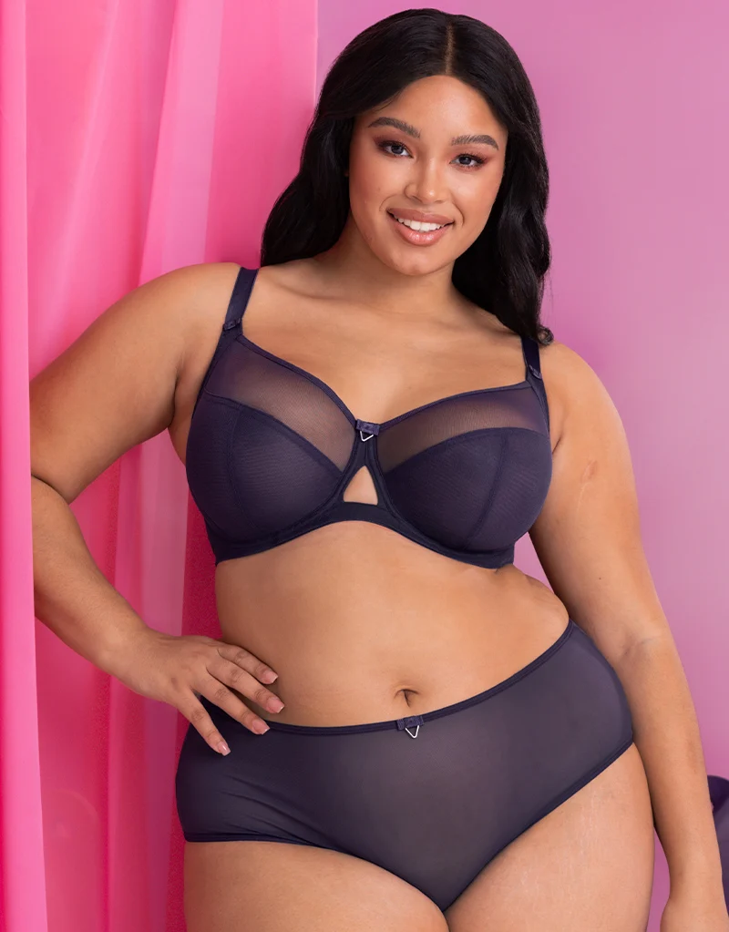 Curvy Kate Victory Side Support Balcony Bra Deep Purple