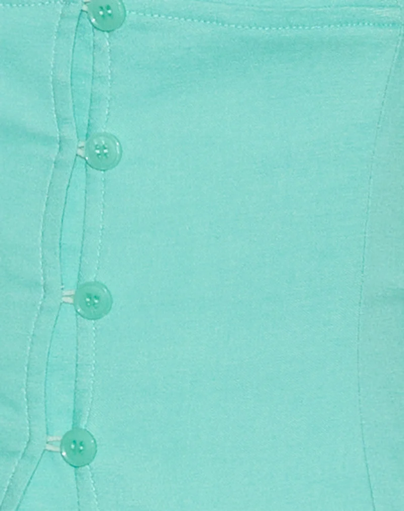 Oorja Halterneck Top in Tailoring Aqua