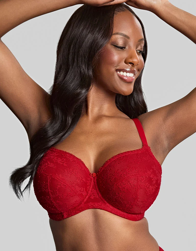 Panache Tango Lace Balconette Bra Scarlet Red