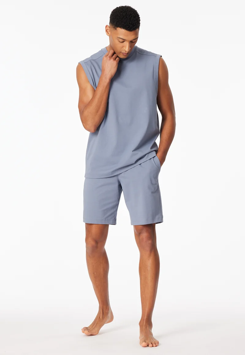 Schlafanzug kurz Blau - Modern Nightwear