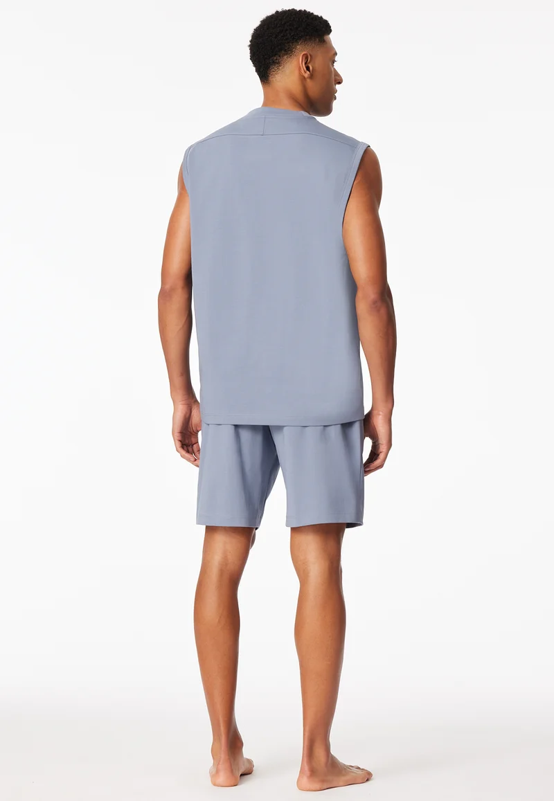 Schlafanzug kurz Blau - Modern Nightwear