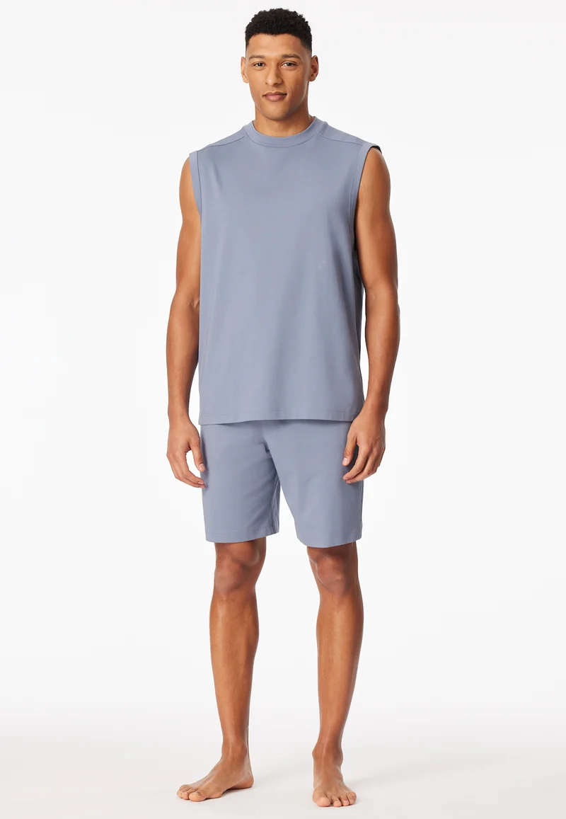 Schlafanzug kurz Blau - Modern Nightwear
