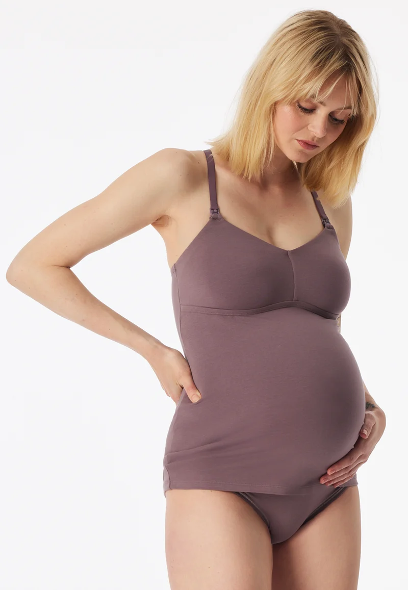 Umstandstop V-Ausschnitt Lila - Unique Maternity
