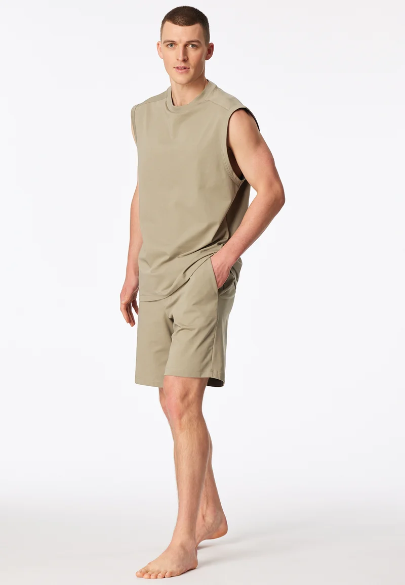 Schlafanzug kurz Beige - Modern Nightwear